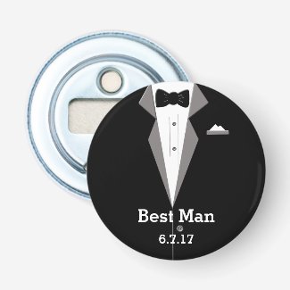 Personalise Tuxedo Art Bottle Opener