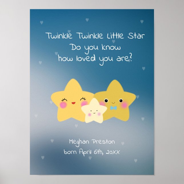 Personalise Twinkle Twinkle Little Star | Poster (Front)