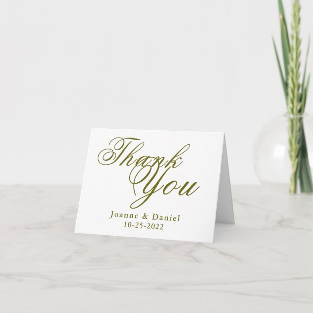 Personalise Unique Wedding Thank You Card (Front)