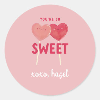 Personalise Valentine Lollipop Sticker