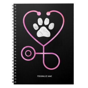 Personalise Veterinarian Vet Tech Veterinary Notebook