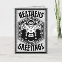 Personalise Viking Shield Maiden Heathens Greeting