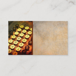 personalise vintage adding machine business card