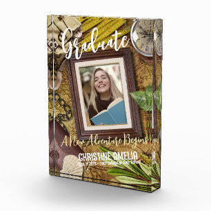 Personalise Vintage Adventurer Theme Announcement Photo Block