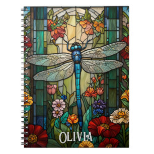 Personalise Vintage art nouveau boho dragonfly  Notebook
