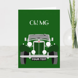 Personalise Vintage Classic British Sports car Card