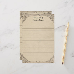 Personalise Vintage Distressed Antique Personal  Stationery