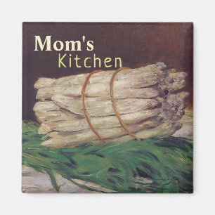 Personalise Vintage Manet Bunch of Asparagus Magnet