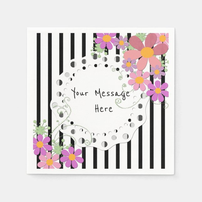 Personalise , vintage , retro napkin (Front)