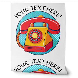 Personalise Vintage Retro Rotary Phone Advertise Wallpaper