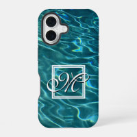 Personalise Water Pattern ocean waves monogram