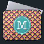 Personalise Waves Geometric Monogram Laptop Sleeve<br><div class="desc">This stylish monogrammed laptop sleeve features a unique multi-colour waves geometric pattern. Personalise it by replacing the placeholder text. For more options such as to change the font and it's size click the "Customise it" button. *Please note that the Zazzle Watermark that appears in the zoom preview will NOT appear...</div>