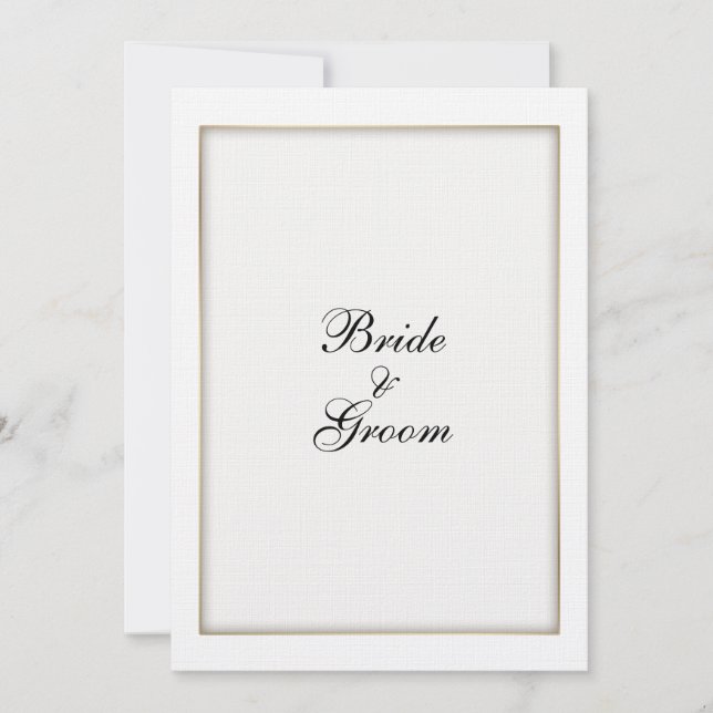 Personalise wedding invitation metallic (Front)