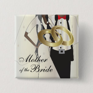 Personalise Wedding Party and Family Members 15 Cm Square Badge