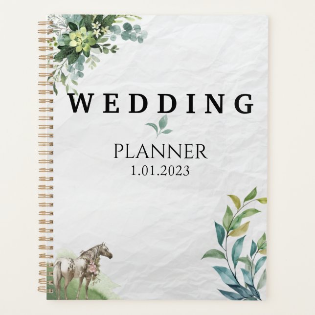 Personalise Wedding planner Green design (Front)
