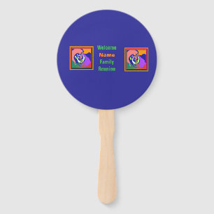 Personalise Welcome Family Reunion Contemporary Hand Fan