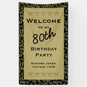 Personalise: Welcome to my 80th Birthday Party Banner