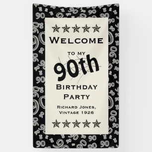 Personalise: Welcome to my 90th Birthday Party Banner