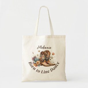 Personalise Western Boho Line Dancing Tote Bag