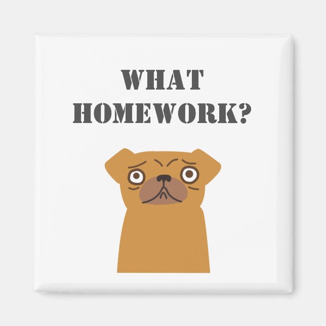 Personalise What Homework? Magnet (Front)