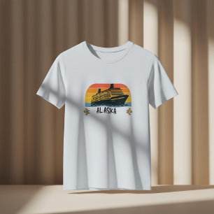 Personalise White Couples Cruise Vacation T-Shirt