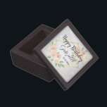 Personalise - White Glitter & Peach Floral Gift Box<br><div class="desc">Personalise Gift Box featured with pretty blush peach watercolor flowers on a white glittery background ready for you to personalise. ⭐This Product is 100% Customisable. *****Click on CUSTOMIZE BUTTON to add, delete, move, resize, changed around, rotate, etc... any of the graphics or text or use the fill in boxes. ⭐99%...</div>