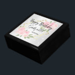 Personalise - White Glitter & Pink Floral  Gift Box<br><div class="desc">Personalise Gift Box featured with pretty pink watercolor flowers on a white glittery background ready for you to personalise. This design can be used for other occasions such as Mother's Day, a Graduation, Grandmother Day, Wedding, Anniversary, etc... by simply changing the text. ✔NOTE: ONLY CHANGE THE TEMPLATE AREAS NEEDED! 😀...</div>