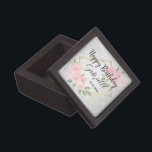 Personalise - White Glitter & Pink Floral  Gift Box<br><div class="desc">Personalise Gift Box featured with pretty pink watercolor flowers on a white glittery background ready for you to personalise. ✔Note: Not all template areas need changed. 📌If you need further customisation, please click the "Click to Customise further" or "Customise or Edit Design"button and use our design tool to resize, rotate,...</div>