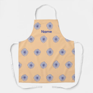 Personalise White Petals Peach Gift     Apron