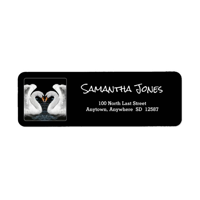 Personalise: White Swans Mirror Image (Front)