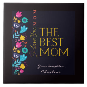 Personalise Wildflowers and Mothers Day Greeting   Tile