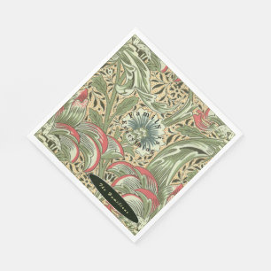 Personalise William Morris Corncockle Flowers Napkin