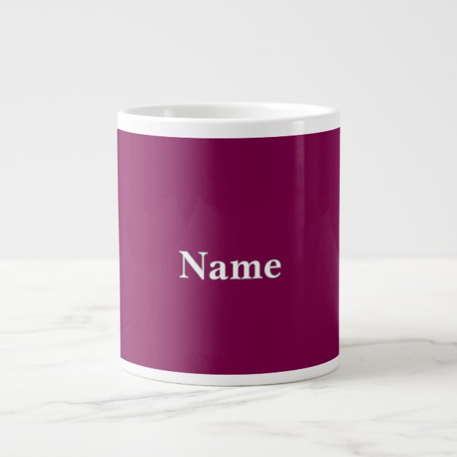 Personalise Wine  Large Coffee Mug (Front)