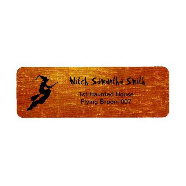 Personalise: Witch in Flight on Broom Silhouette (Front)