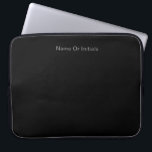 Personalise With Name Black   Laptop Sleeve<br><div class="desc">Style: Neoprene Laptop Sleeve 15 inch Protect your laptop with a custom laptop sleeve. Made with 100% neoprene, these lightweight and water resistant sleeves look great with your photos, text, or designs. Great for travel or just day-to-day use, custom laptop sleeves come in three sizes to fit your device and...</div>