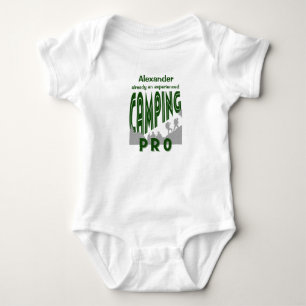 Personalise with name camping pro baby bodysuit