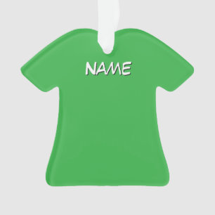 Personalise With Name Dress Shirt Green   Ornament