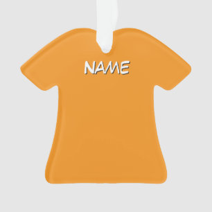 Personalise With Name Dress Shirt Orange Purple Ornament