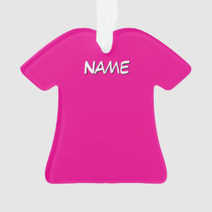 Personalise With Name Dress Shirt Pink Ornament