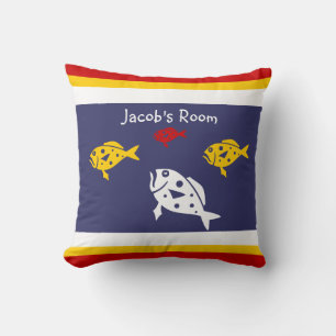 Personalise with name fish pillow