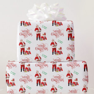 Personalise with Name For Kids From Santa Wrapping Paper