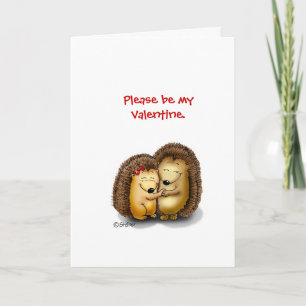 Personalise with name - Hugging Hedgehogs Holiday Card