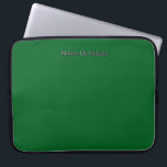 Personalise With Name Initials Green   Laptop Sleeve<br><div class="desc">Style: Neoprene Laptop Sleeve 15 inch Protect your laptop with a custom laptop sleeve. Made with 100% neoprene, these lightweight and water resistant sleeves look great with your photos, text, or designs. Great for travel or just day-to-day use, custom laptop sleeves come in three sizes to fit your device and...</div>