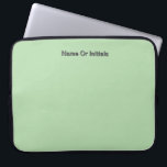Personalise With Name Initials Mint Green       Laptop Sleeve<br><div class="desc">Style: Neoprene Laptop Sleeve 15 inch Protect your laptop with a custom laptop sleeve. Made with 100% neoprene, these lightweight and water resistant sleeves look great with your photos, text, or designs. Great for travel or just day-to-day use, custom laptop sleeves come in three sizes to fit your device and...</div>