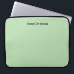 Personalise With Name Initials Mint Green       Laptop Sleeve<br><div class="desc">Style: Neoprene Laptop Sleeve 15 inch Protect your laptop with a custom laptop sleeve. Made with 100% neoprene, these lightweight and water resistant sleeves look great with your photos, text, or designs. Great for travel or just day-to-day use, custom laptop sleeves come in three sizes to fit your device and...</div>