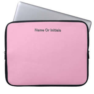 Personalise With Name Initials Pink      Laptop Sleeve