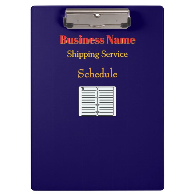 Personalise With Name Shipping Service Clipboard (Front)
