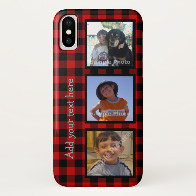 Personalise With Photos And Lumberjack Plaid Case-Mate iPhone Case (Back)