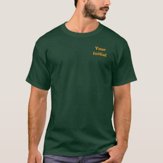 Personalise With Your Initial Forest Green T-Shirt