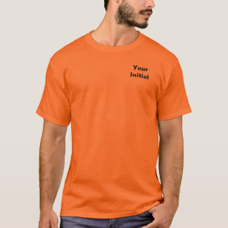 Personalise With Your Initial Orange T-Shirt